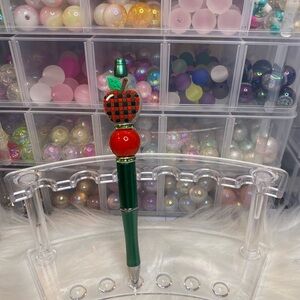 Red and Green Apple Themed Pen